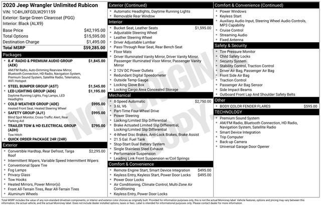 2020 Jeep Wrangler Unlimited Rubicon