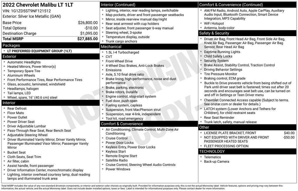 2022 Chevrolet Malibu LT