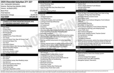 2025 Chevrolet Suburban Z71