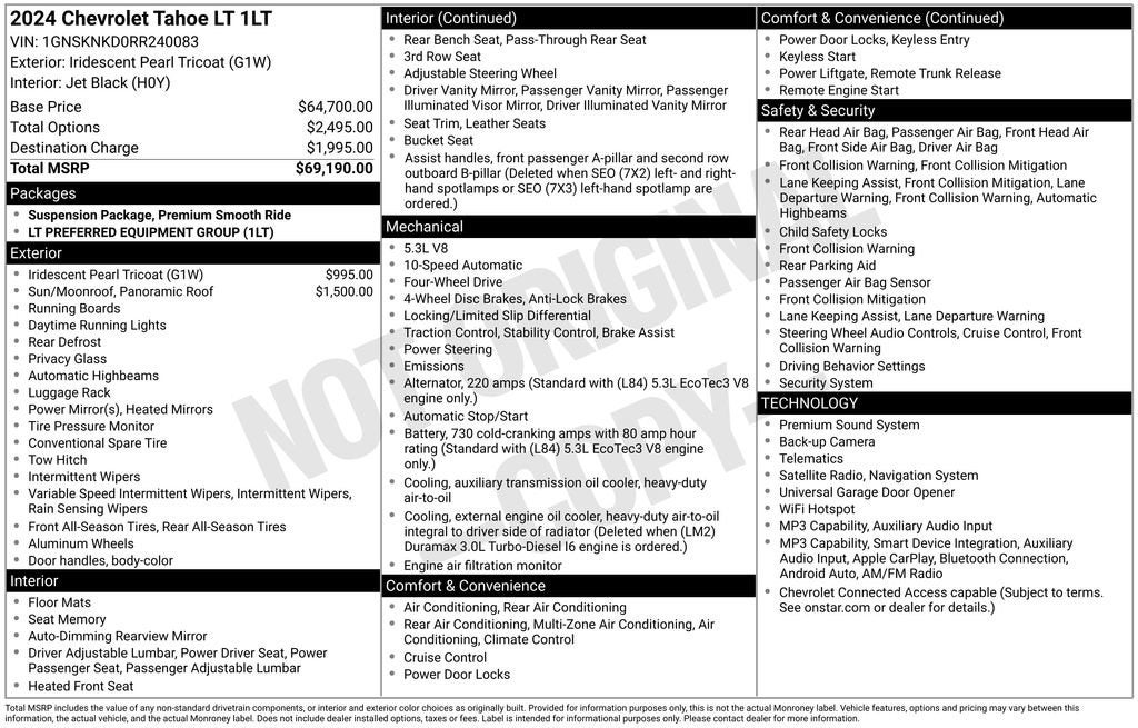 2024 Chevrolet Tahoe LT