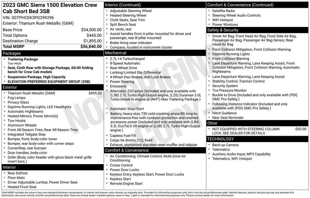 2023 GMC Sierra 1500 Elevation
