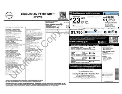 2020 Nissan Pathfinder SV