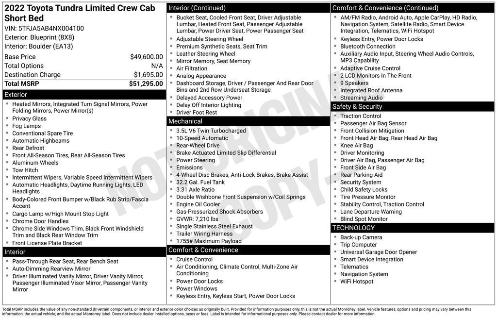 2022 Toyota Tundra 2WD Limited