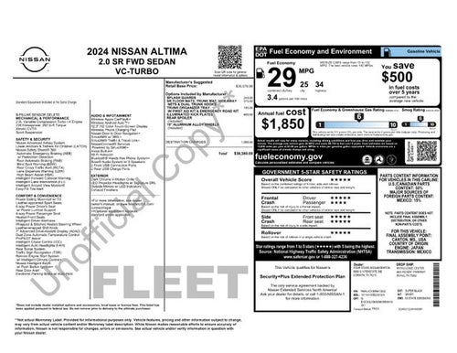 2024 Nissan Altima 2.0 SR