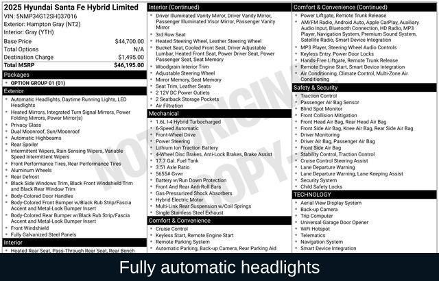 2025 Hyundai Santa Fe Hybrid Limited
