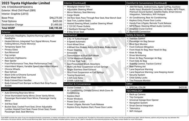 2023 Toyota Highlander Limited