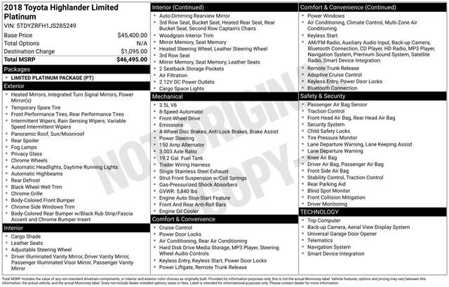 2018 Toyota Highlander Base