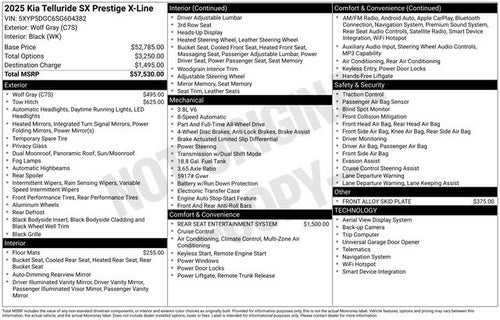 2025 Kia Telluride SX-Prestige X-Line