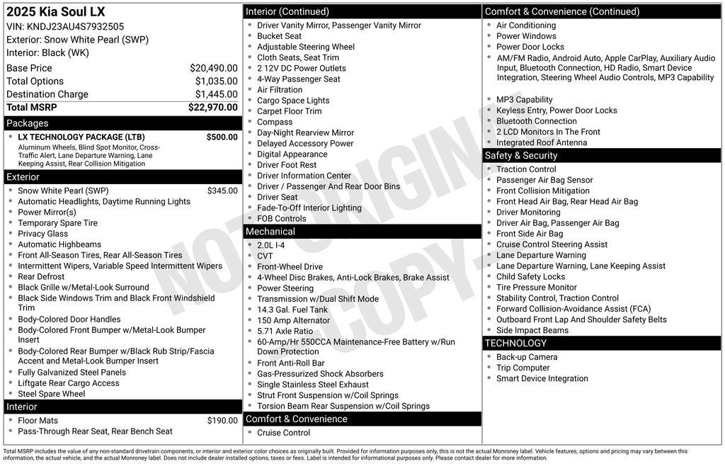 2025 Kia Soul LX