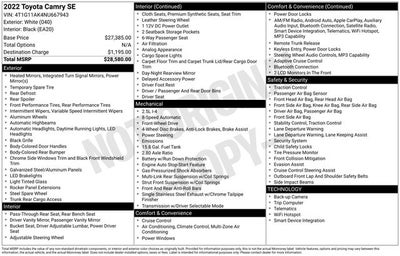 2022 Toyota Camry Base