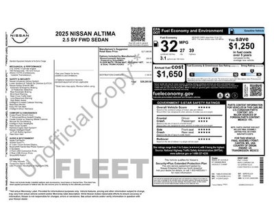 2025 Nissan Altima 2.5 SV