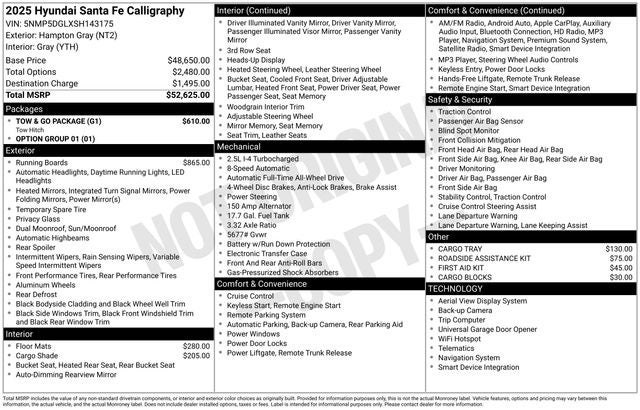 2025 Hyundai Santa Fe Calligraphy