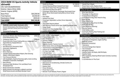 2024 BMW X5 sDrive40i