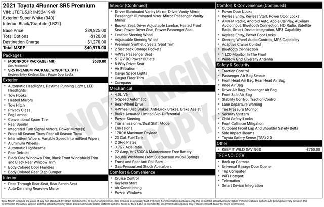 2021 Toyota 4Runner SR5 Premium