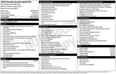 2024 Hyundai Sonata Hybrid SEL
