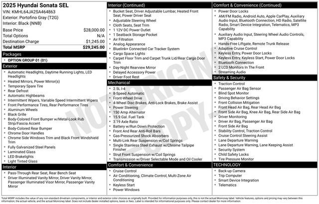 2025 Hyundai Sonata SEL