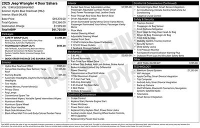 2025 Jeep Wrangler WRANGLER 4-DOOR SAHARA