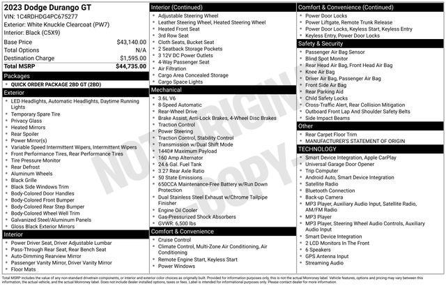 2023 Dodge Durango GT RWD