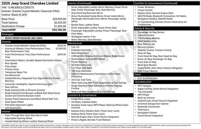 2020 Jeep Grand Cherokee Limited