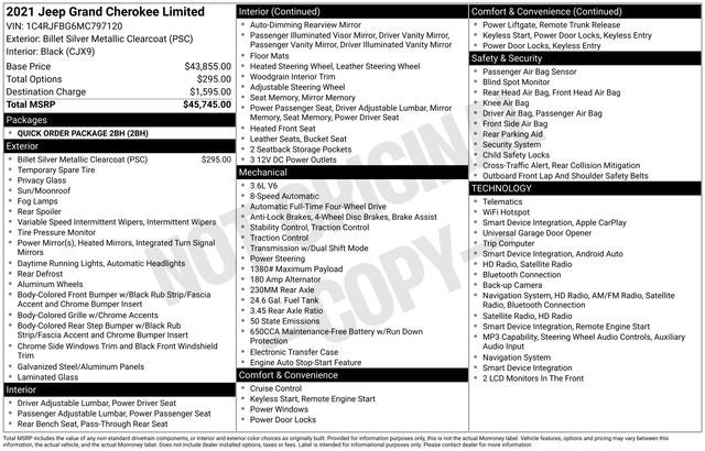 2021 Jeep Grand Cherokee Limited