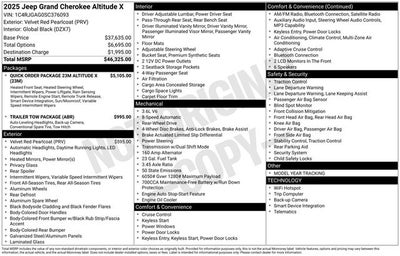 2025 Jeep Grand Cherokee GRAND CHEROKEE ALTITUDE X 4X2