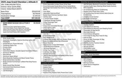 2025 Jeep Grand Cherokee GRAND CHEROKEE L ALTITUDE X 4X2