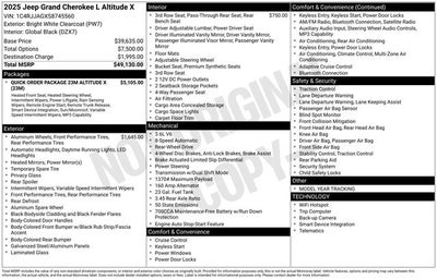 2025 Jeep Grand Cherokee GRAND CHEROKEE L ALTITUDE X 4X2