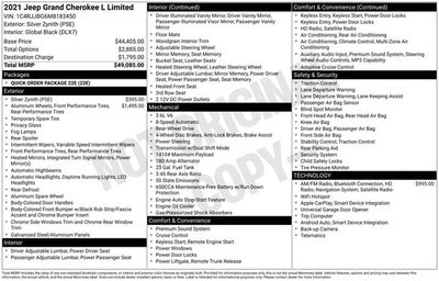 2021 Jeep Grand Cherokee L Limited 4x2