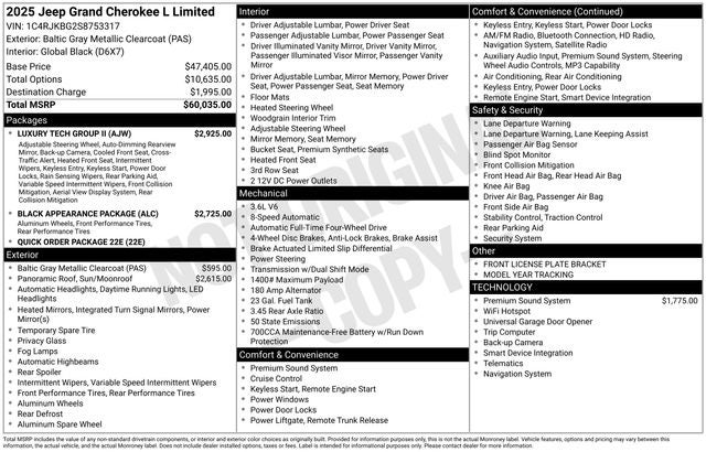 2025 Jeep Grand Cherokee L Limited