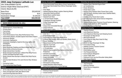 2022 Jeep Compass Latitude Lux