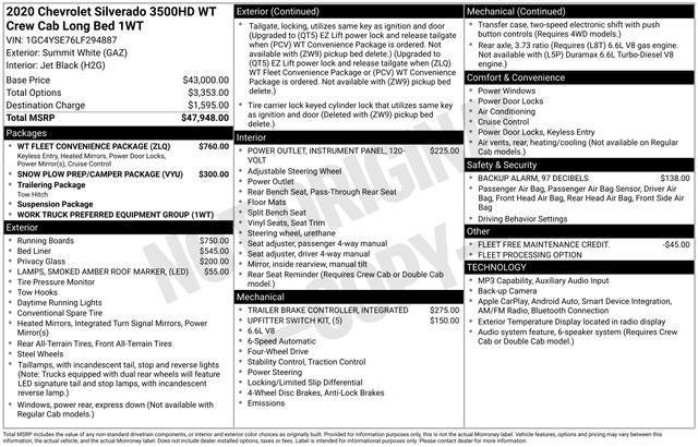 2020 Chevrolet Silverado 3500HD Work Truck