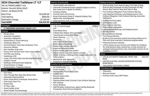 2024 Chevrolet TrailBlazer LT