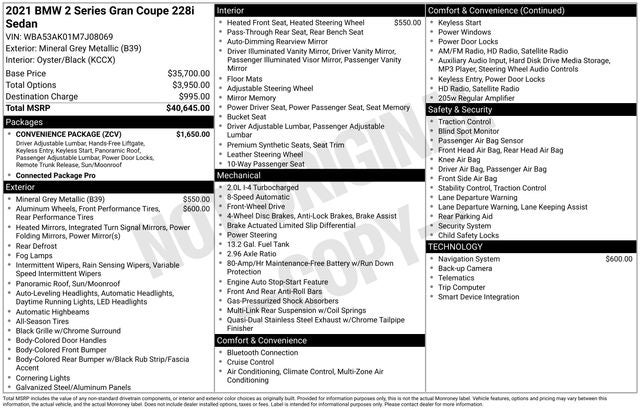 2021 BMW 2 Series 228i
