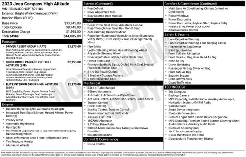 2023 Jeep Compass High Altitude