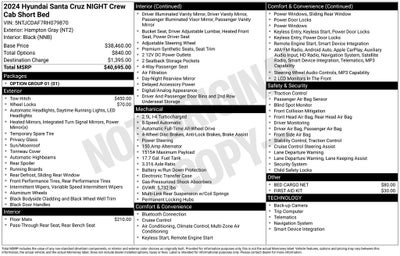 2024 Hyundai Santa Cruz NIGHT