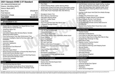 2021 Genesis GV80 3.5T