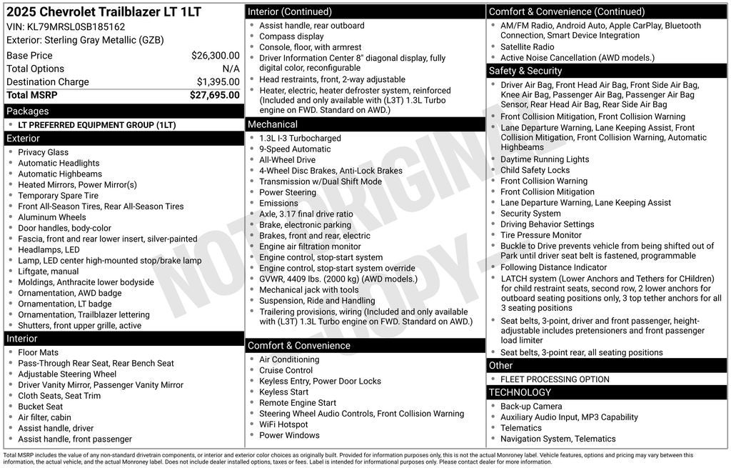 2025 Chevrolet TrailBlazer LT