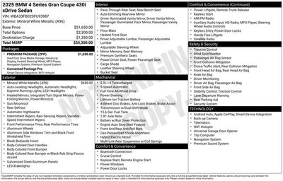 2025 BMW 4 Series 430i Gran Coupe