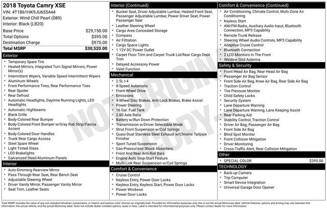 2018 Toyota Camry XSE
