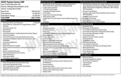 2020 Toyota Camry XSE