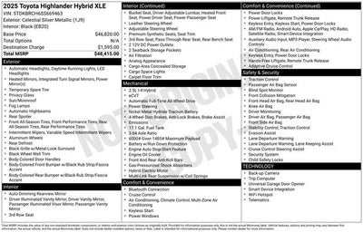 2025 Toyota Highlander Hybrid XLE