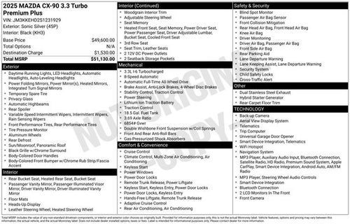 2025 Mazda Mazda CX-90 3.3 Turbo Premium Plus