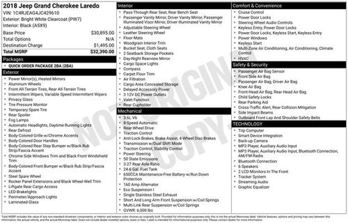 2018 Jeep Grand Cherokee Laredo
