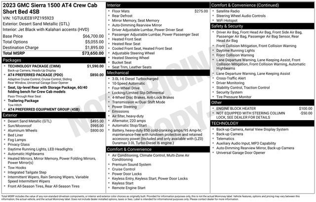 2023 GMC Sierra 1500 AT4