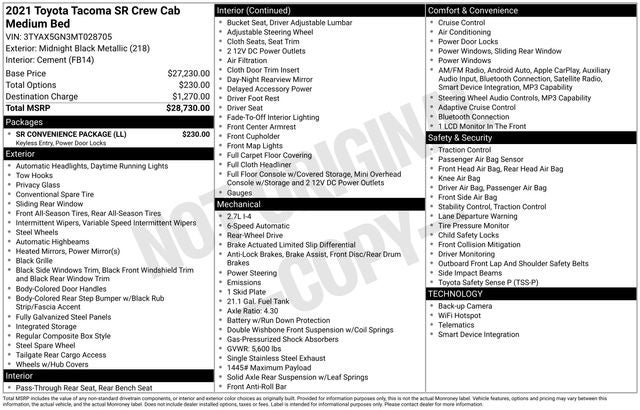 2021 Toyota Tacoma Base
