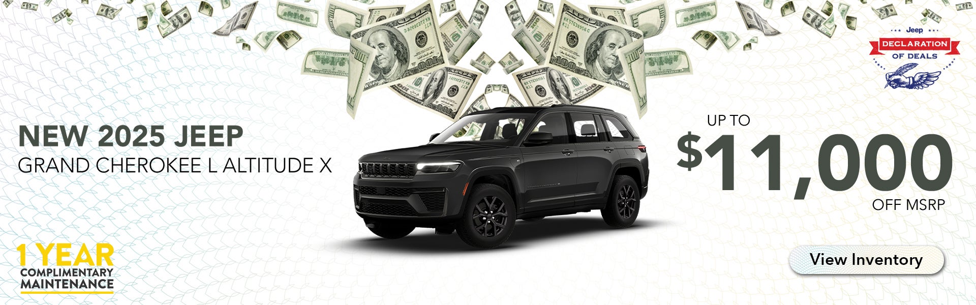 Up to $11,000 Off 2025 Jeep Grand Cherokee L Altitude X