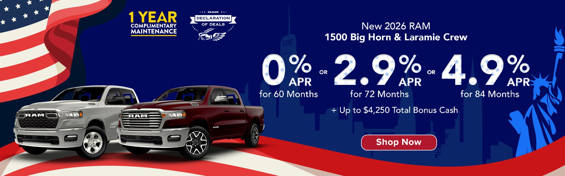 New 2026 RAM 1500 Big Horn & Laramie Crew