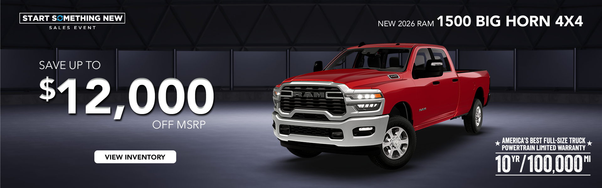 Save up to $12,000 Off 2026 Ram 1500 Big Horn 4x4 