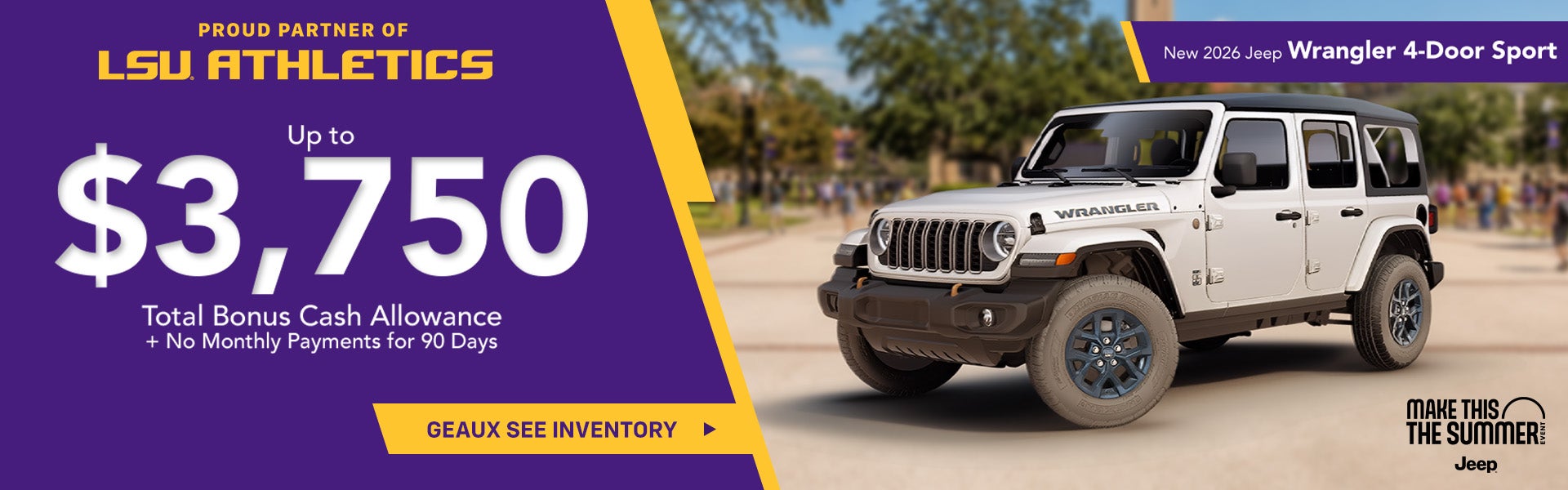 New 2026 Jeep Wrangler 4-Door Sport