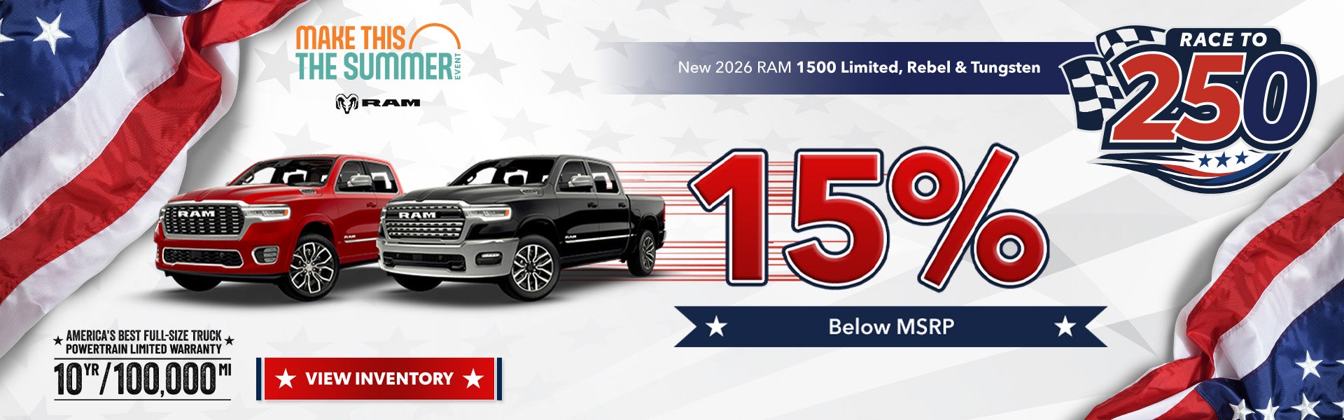 15% Below MSRP on 2026 RAM 1500 Limited, Rebel & Tungsten Mo